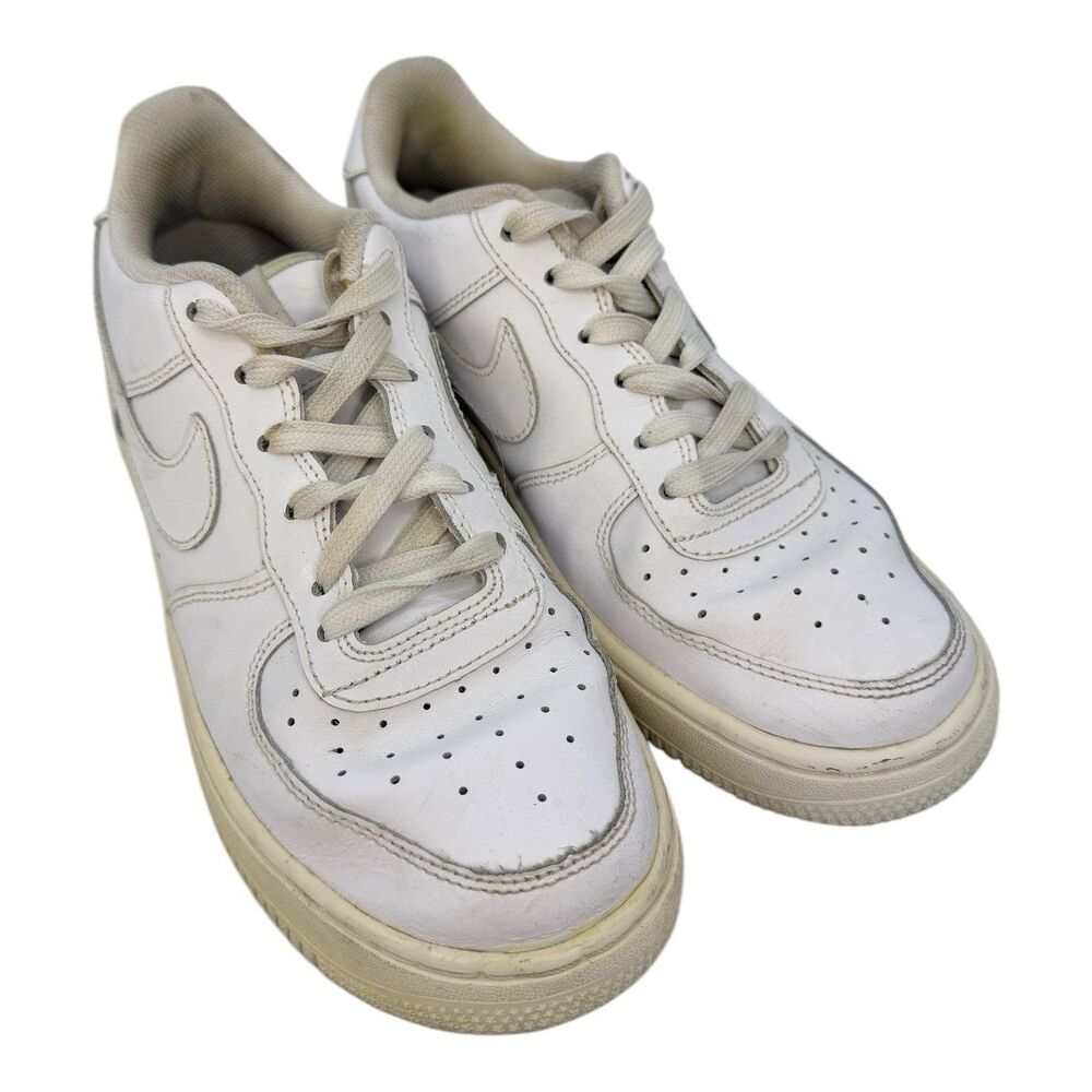 Nike Boys Air Force 1 314192-117 White Casual Shoes Sneakers Size 6.5Y